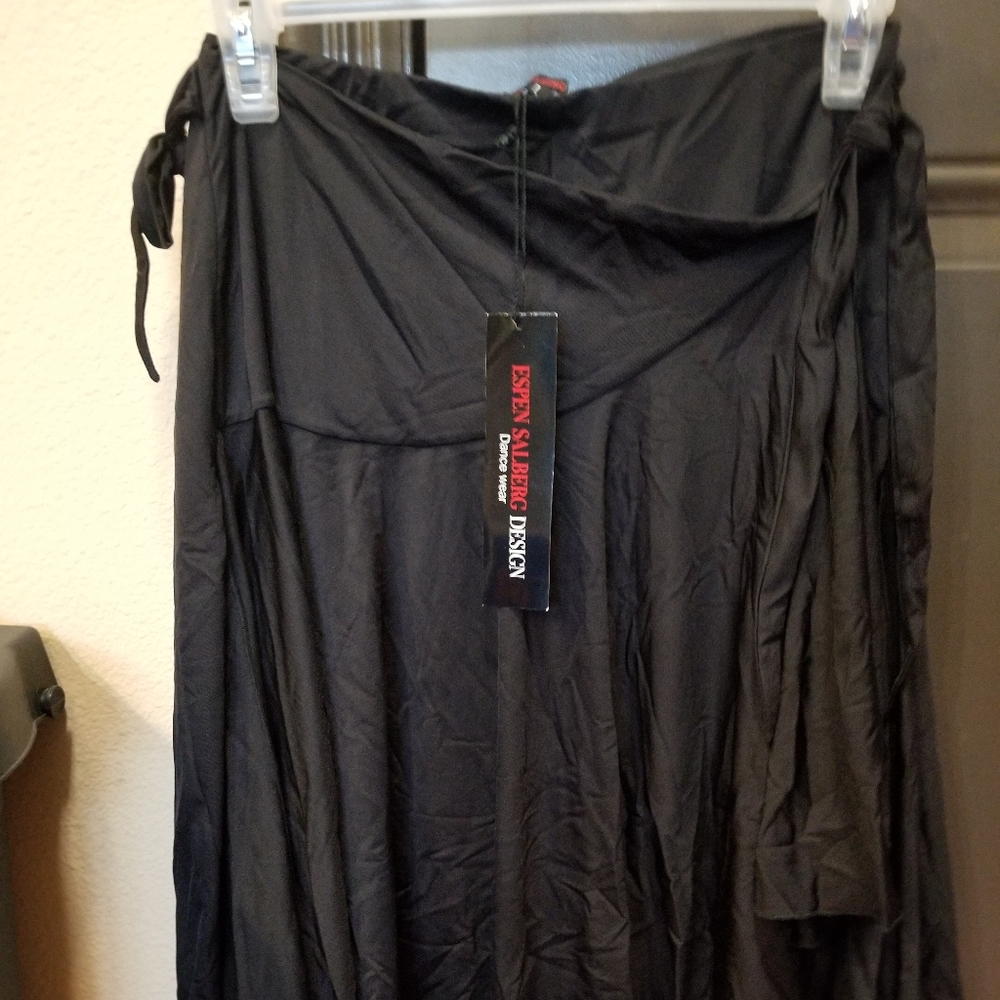 Black Wrap Latin Dance Skirt